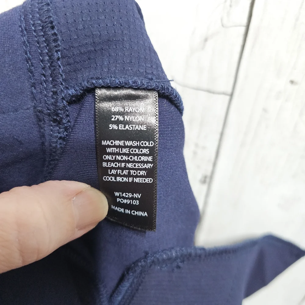 Betabrand Straight-Leg Classic Dress Pant Yoga Navy Blue Pants Size XL Long. - Picture 7 of 7
